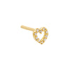 14K Gold / Single CZ Open Heart Stud Earring 14K - Adina Eden's Jewels