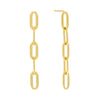 Gold Oval Link Drop Stud Earring - Adina Eden's Jewels