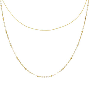Gold Thin Chain Necklace Combo Set - Adina Eden's Jewels