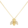 Gold Pavé Bee Necklace - Adina Eden's Jewels