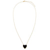  Diamond Onyx Heart Necklace 14K - Adina Eden's Jewels