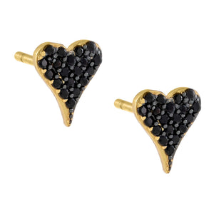  Mini Pavé Heart Stud Earring - Adina Eden's Jewels