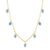 Aqua Blue Pastel Pearl Dangling Choker - Adina Eden's Jewels