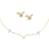 Gold Crystal Butterfly Combo Set - Adina Eden's Jewels