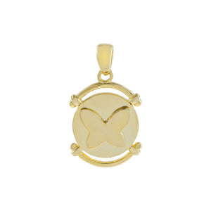 Gold Butterfly Coin Charm - Adina Eden's Jewels