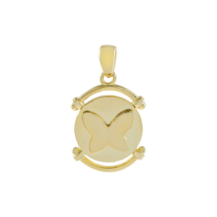 Gold Butterfly Coin Charm - Adina Eden's Jewels
