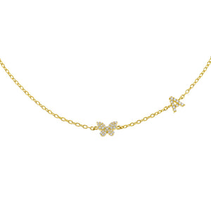 Pre Order: Kara | Necklace Set 14K Yellow Gold Plate / Dina Star Collar