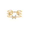 CZ Butterfly Adjustable Ring - Adina Eden's Jewels