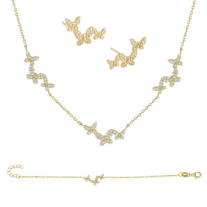 Gold The Butterfly Lover Combo Set - Adina Eden's Jewels