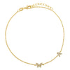 Gold / A Pavé Butterfly Initial Anklet - Adina Eden's Jewels