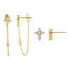 Gold CZ Cross Earring Combo Set - Adina Eden's Jewels