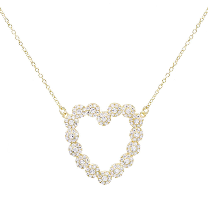 Gold Heart Stone Necklace - Adina Eden's Jewels