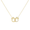 Gold Pavé X Solid Handcuff Necklace - Adina Eden's Jewels