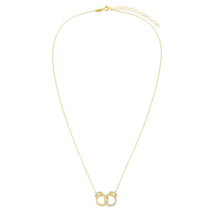  Pavé X Solid Handcuff Necklace - Adina Eden's Jewels
