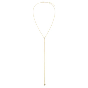 Pavé Heart Lariat - Adina Eden's Jewels