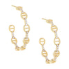 Gold CZ Links Hoop Earring - Adina Eden's Jewels