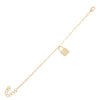 Gold CZ Lock Link Bracelet - Adina Eden's Jewels