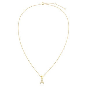  Pavé Uppercase Initial Necklace - Adina Eden's Jewels