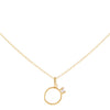14K Gold CZ Ring Necklace 14K - Adina Eden's Jewels