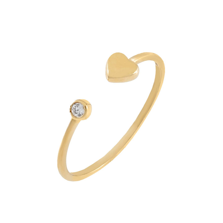 14K Gold / 8 CZ Mini Heart Ring 14K - Adina Eden's Jewels