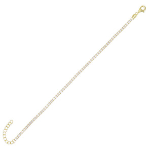 Gold Thin Tennis Bracelet - Adina Eden's Jewels