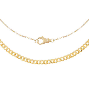 Gold Clasp X Cuban Chain Necklace Combo Set - Adina Eden's Jewels
