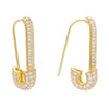 Gold Safety Pin Earring - Adina Eden's Jewels