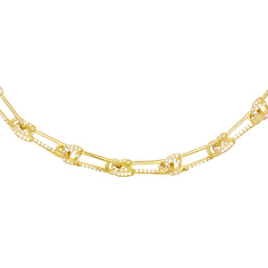 Gold Safety Pin Link Choker - Adina Eden's Jewels