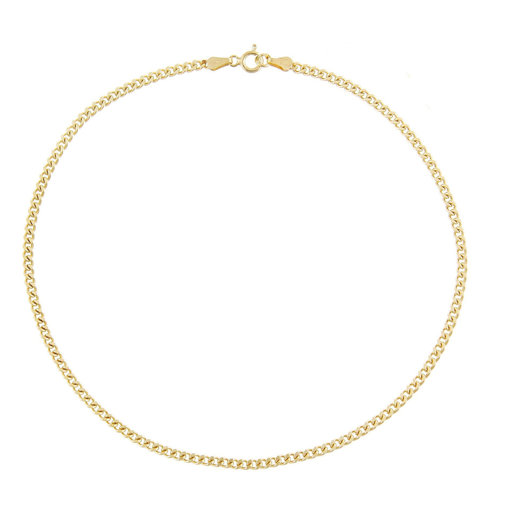 Gold Cuban Anklet - Adina Eden's Jewels