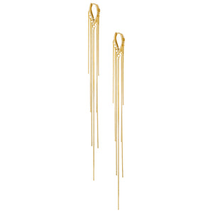 Gold Fringe Huggie Earring - Adina Eden's Jewels