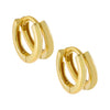 Gold Tiny Solid Double Huggie Earring - Adina Eden's Jewels