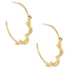 Gold CZ Snake Wrapped Hoop Earring - Adina Eden's Jewels