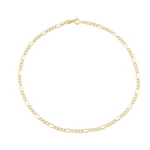 Gold Figaro Anklet - Adina Eden's Jewels