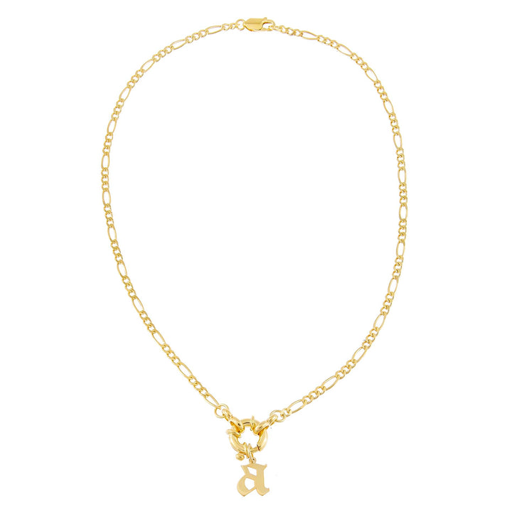  Initial Figaro Toggle Necklace - Adina Eden's Jewels