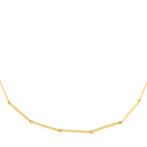 Gold Solid Bar Link Choker - Adina Eden's Jewels