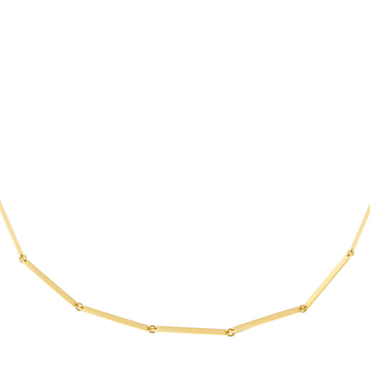 Gold Solid Bar Link Choker - Adina Eden's Jewels
