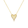 Gold Engravable Pavé Initial Heart Necklace - Adina Eden's Jewels