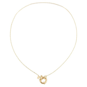  Diamond Charm Toggle Necklace 14K - Adina Eden's Jewels