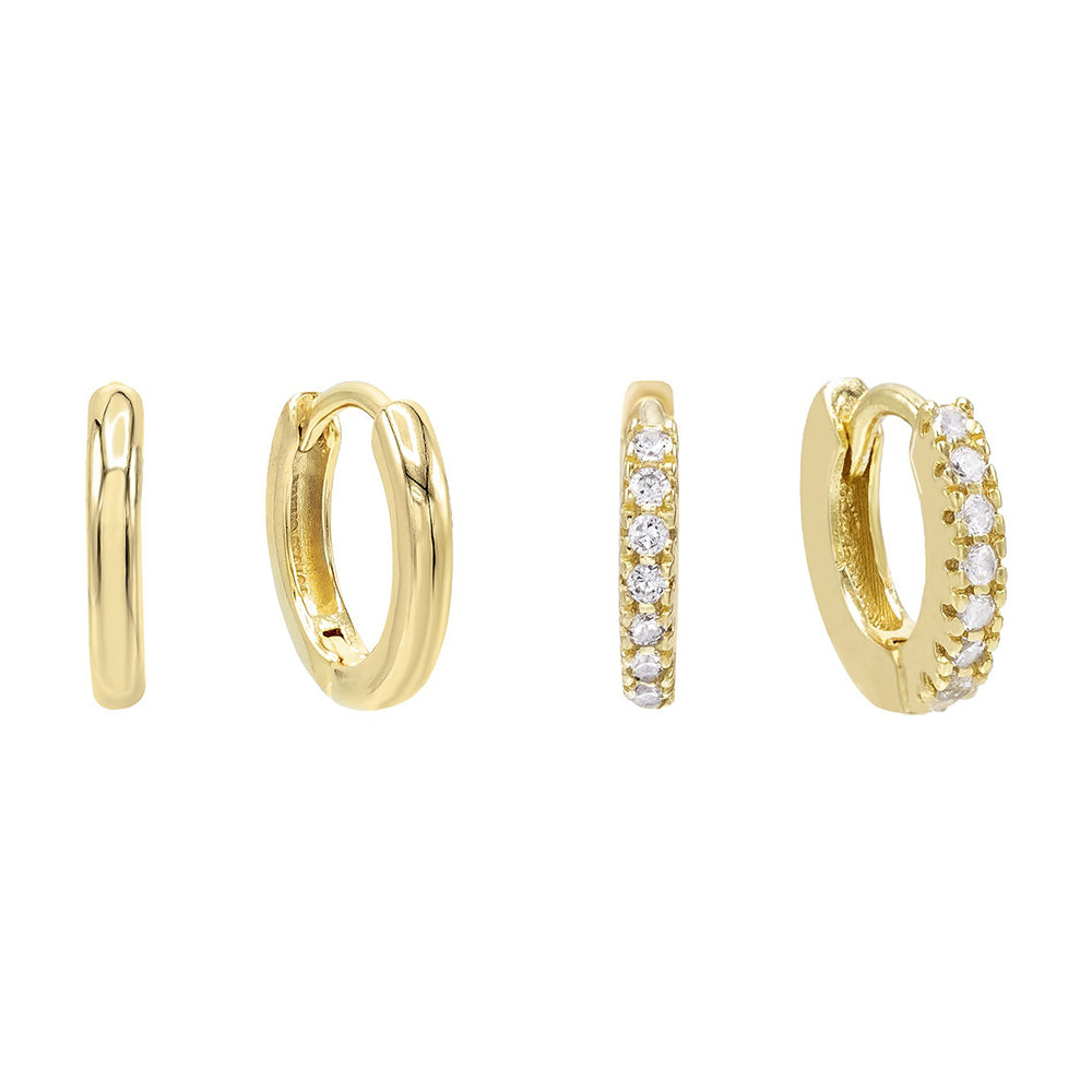  Mini Huggie Earring Combo Set - Adina Eden's Jewels