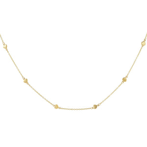 14K Gold Mini Hearts Necklace 14K - Adina Eden's Jewels