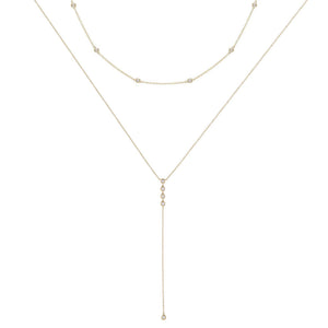 14K Gold The Diamond Bezel Holiday Gift Combo Set 14K - Adina Eden's Jewels