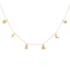 14K Gold Solid Dainty Charms Necklace 14K - Adina Eden's Jewels