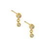 Gold CZ X Opal Drop Stud Earring - Adina Eden's Jewels