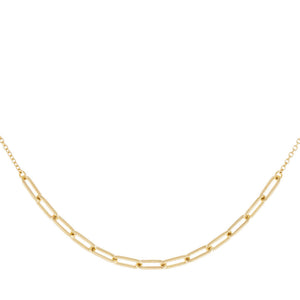 14K Gold Link X Chain Choker 14K - Adina Eden's Jewels