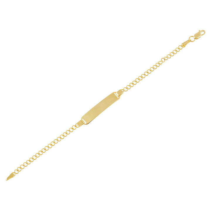 Gold / Engraved Engraved ID Link Bracelet - Adina Eden's Jewels