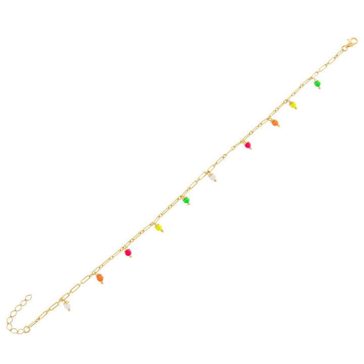 Multi-Color Multi Neon Link Bracelet - Adina Eden's Jewels