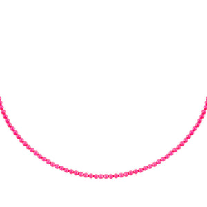 Neon Pink Neon Pearl Beaded Choker - Adina Eden's Jewels