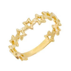 14K Gold / 8 Open Star Ring 14K - Adina Eden's Jewels