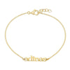 Gold Mini Lowercase Nameplate Bracelet - Adina Eden's Jewels