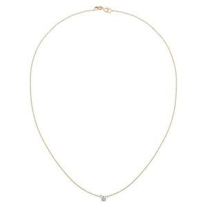  Floating Emerald Cut Diamond Necklace 18K - Adina Eden's Jewels